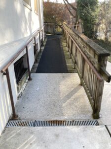 ADA accessible ramp on the exterior of the Rotunda